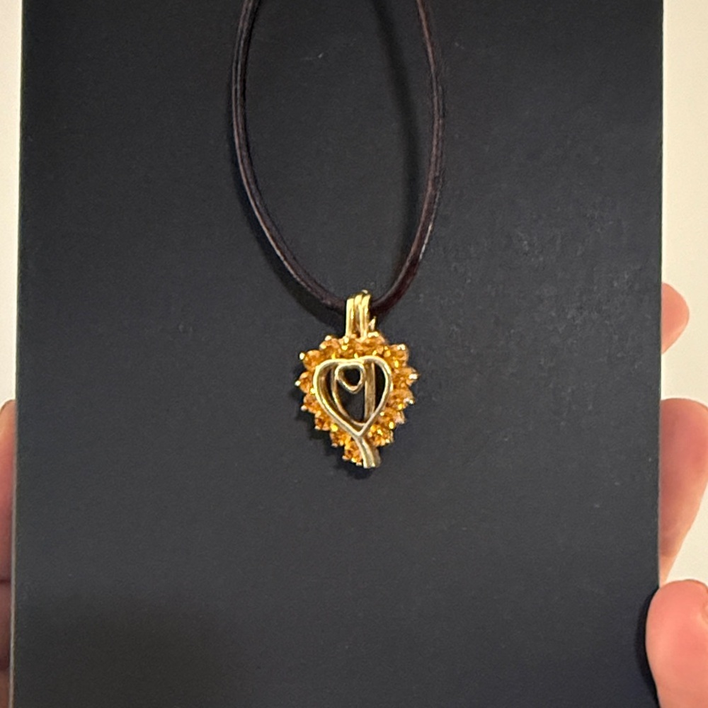 Gold Heart Pendant Necklace